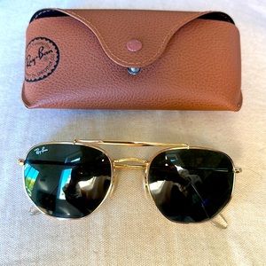 Ray-Ban the ‘Marshal’. EUC $90 classic green lenses with gold frame